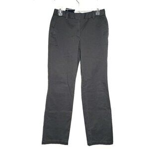 Lands End Chino‎ Pants Womens 2 Gray Mid Rise Straight Leg Stretch Work Casual